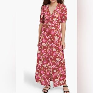 Faherty sorrento print floral maxi dress